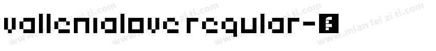 vallenialove regular字体转换